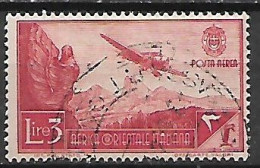 COLONIA ITALIANA  A.O.I. 1938  POSTA AEREA   SOGGETTI VARI SASS   8   USATO VF - Italienisch Ost-Afrika