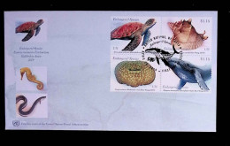 CL, FDC, Premier Jour, Block, United Nations, Nations Unis, NY, New York, , April 28, 2019, Endangered Species - Storia Postale