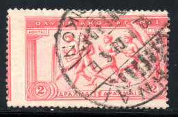 2966.GREECE. 1906 2 DR.. OLYMPIC GAMES FOOT RACE, MISPERFORATED - Usati