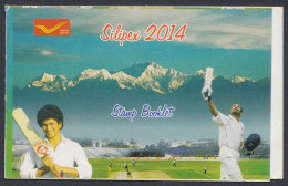 Inde India 2014 Mint Stamp Booklet Sachin Tendulkar, Cricket, Sport, Sports, Mountain, Mountains, Sikkim, Stadium - Sonstige & Ohne Zuordnung