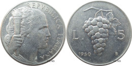 Italie - République - 5 Lire 1950 R - TTB+/AU50 - E0326 - 5 Lire