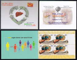 Inde India 2014 Mint Stamp Booklet Liver Transplantation, Organ Donation, Medical, Medicine, Doctor, Health, Science - Autres & Non Classés