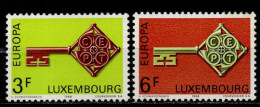 Luxembourg YT 724-725 Neuf Sans Charnière XX MNH Europa 1968 - Ongebruikt
