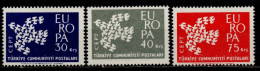 Turquie YT 1599-1601 Neuf Sans Charnière XX MNH Europa 1961 - Ungebraucht