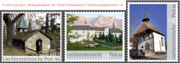 LIECHTENSTEIN 2022: "neue Taxen" Bühlkappile Mauren 185 / Kloster Schellenberg 210 / Rofenberg Kapelle Eschen 115 - Unused Stamps