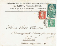 Tarifs Postaux Etranger Du 01-04-1924 (13) Pasteur 45 C. + Pasteur N° 175 15 C. + Pasteur N° 175 45 C. 15 C. Arts Déco - 1922-26 Pasteur