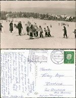 Ansichtskarte Braunlage Panorama-Ansicht, Ski-Schule, Ski-Läufer 1960 - Braunlage