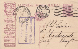 2316 - REGNO - Intero Postale Pubblicitario "BANCA ITALIANA DI SCONTO " Da Cent.25 Del 1922 Da Alessandria  A Castagnole - Publicité