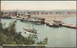 GWR Boat Ready To Start For Channel Islands, Weymouth Harbour, 1906 - Blum & Degen Postcard - Weymouth