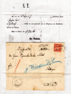 NDP 1868, 1 Gr. Auf Brief M. R2 Lüchow N. Pattensen "p. Winsen A.d.L." - Lettres & Documents