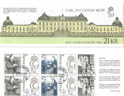 Sweden 1986 Birthday King Carl XVI Gustav Mi 1390-1394 X 2 In Booklet 115, Cancelled 23.1.92 - Oblitérés