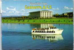 49810 - Australien - Canberra , A. C. T. , MS Mimosa , Lake Burley Griffin , National Library - Gelaufen  - Canberra (ACT)