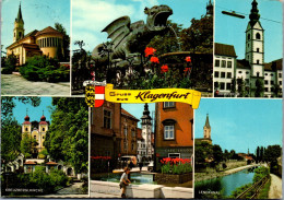 49564 - Kärnten - Klagenfurt , Landhaushof , Lendkanal , Domkirche , Mehrbildkarte - Gelaufen 1977 - Klagenfurt