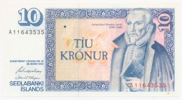 ICELAND ISLANDE ISLAND 10 KRONUR P-48 Arngrimur Jonsson - Old Icelandic Household 1981 UNC - Islanda