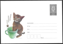 Bulgaria Bulgarie Bulgarien Envelope 2013 Fauna Cat Kitten Pet ** MNH Neuf Postfrisch - Enveloppes
