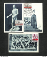BELGIQUE - BELGIE - 3 Cartes MAXIMUM 1960 - BRUXELLES - Monument Du Travail - 1951-1960