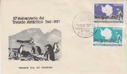 Chile 1971 Antarctic Treaty 2v FDC  (59703) - Traité Sur L'Antarctique