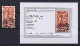 Saar 1926 Volkshilfe Mi.-Nr. 106 Mit PLF II Gest. Gepr. Mit KB Ney VPP - Gebraucht