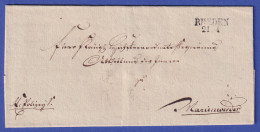 Preußen Vorphila-Brief Mit Zweizeiler RHEDEN, Um 1825 - Autres & Non Classés