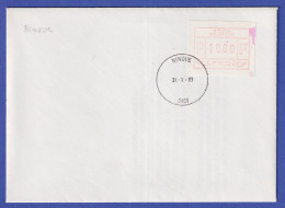 Belgien FRAMA-ATM P3022 Mit ENDSTREIFEN-Flecken  Auf FDC NINOVE  31.1.83 - Autres & Non Classés