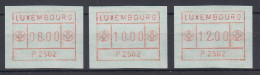 Luxemburg ATM P2502 Tastensatz 6-10-12 ** - Vignettes D'affranchissement