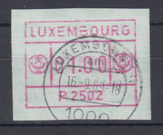 Luxemburg ATM P2502 Rotlila O 16.9.89 - Vignettes D'affranchissement