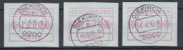 Luxemburg ATM Kleines POSTES Mi.-Nr. 2 Satz 16-20-22 O DIEKIRCH 6.6.95 - Vignettes D'affranchissement