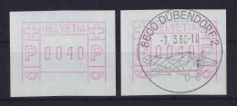 Schweiz 1979 FRAMA-ATM Mi-Nr. 3.1a Ohne Unterlinie ** Bzw. Mit Voll-O DÜBENDORF - Automatenmarken