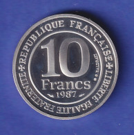 Frankreich Kursmünze 10 Francs 1000 Jahre Kapetinger Hugo Capet 1987 - Sonstige & Ohne Zuordnung