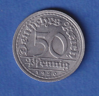 Deutsches Reich Kursmünze 50 Pfennig 1920 E Vz - Other & Unclassified