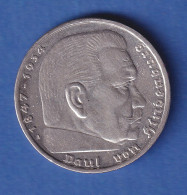 Deutsches Reich Silbermünze - 5 Reichsmark Hindenburg 1935 A - 5 Reichsmark