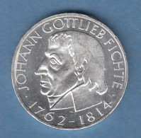 Bundesrepublik 5-DM Gedenkmünze Johann Gottlieb Fichte 1964, Vorzüglich +  - 5 Mark