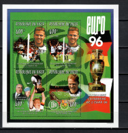 Niger 1996 Football Soccer European Championship Sheetlet MNH - Championnat D'Europe (UEFA)