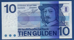 NETHERLANDS  - P.91b – 10 Gulden 1968 UNC-,  S/n 4044322206 - 10 Florín Holandés (gulden)