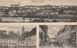 IN 6- (68)  ALTKIRCH  - CARTE MULTIVUES : PANORAMA , HOTEL GEBER   - 2 SCANS  - Altkirch