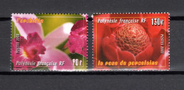 POLYNESIE  N°  699 + 700   NEUFS SANS CHARNIERE COTE 5.80€     FLEUR - Nuovi