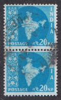 Inde  - 1950  1959 -  République -  Y&T N ° 79  Paire  Oblitérée - Usados