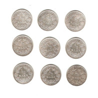 664/ ALLEMAGNE : 9 X 1/2 Mark (TTB à SUP) : 1905 G - 1906 A - 1907 A -1912 A X 3 - 1915 G - 1916 F - 1918 F (argent) - 1/2 Mark