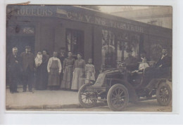 VILLENEUVE La GARENNE: Carte Photo D'un Caviste  Quai D' Asnieres (commerce De Vins), Automobile - Très Bon état - Villeneuve La Garenne