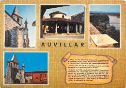 AUVILLAR Le Clocher La Halle Aux Grains La Table D Orientation Et Le Pont Suspendu 15(scan Recto-verso) MA2077 - Auvillar