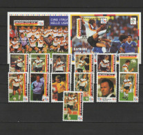 Maldives 1992 Football Soccer World Cup Set Of 13 + 2 S/s MNH - 1994 – États-Unis