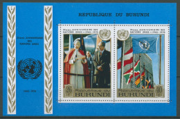 Burundi 1970 25 Jahre Vereinte Nationen UNO Block 43 A Postfrisch (C28049) - Nuevos
