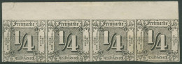 Thurn Und Taxis 1862/64 1/4 Sgr. 26 4er-Streifen OR Ohne Gummierung, Fehler - Ungebraucht