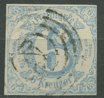 Thurn Und Taxis 1862/64 6 Kreuzer 33 IA Gestempelt, Dünn - Afgestempeld