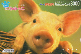 Carte JAPON - ANIMAL Serie Pattes 6/7 - COCHON - PIG JAPAN Kansai Rainbow  Card -  SCHWEIN - FR 221 - Sonstige & Ohne Zuordnung