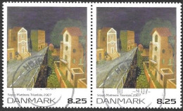 Denmark Danmark Dänemark 2007 Art Seppo Mattinen Michel Nr. 1469 Pair Cancelled Oblitere Gestempelt Used Oo - Usado