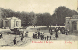 Bruxelles L'entrée Du Bois De La Cambre  Hippomobile Animation  - Bossen, Parken, Tuinen