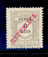 ! ! Portuguese India - 1911 Postage Due 6 R - Af. P16 - MH - Portugees-Indië