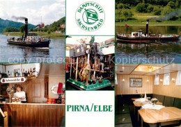 73742469 Pirna Elbe Dampfschiff Sachsenwald Theke Gaststube  - Pirna