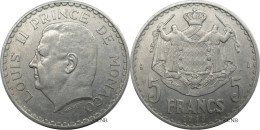 Monaco - Principauté - Louis II - 5 Francs 1945 - SUP/AU55 - Mon6552 - 1922-1949 Louis II